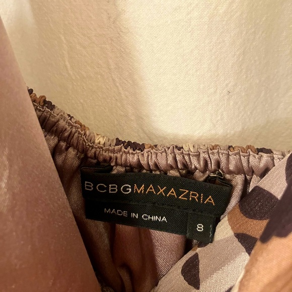 BCBG MAXAZRIA Silk Cocktail Dress animal-like print 🐆 Size 8, (like new!) NYE🥂 - Picture 10 of 16